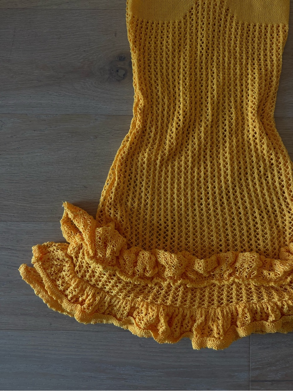 Knit Ruffle Mini Dress - Picture 4 of 5